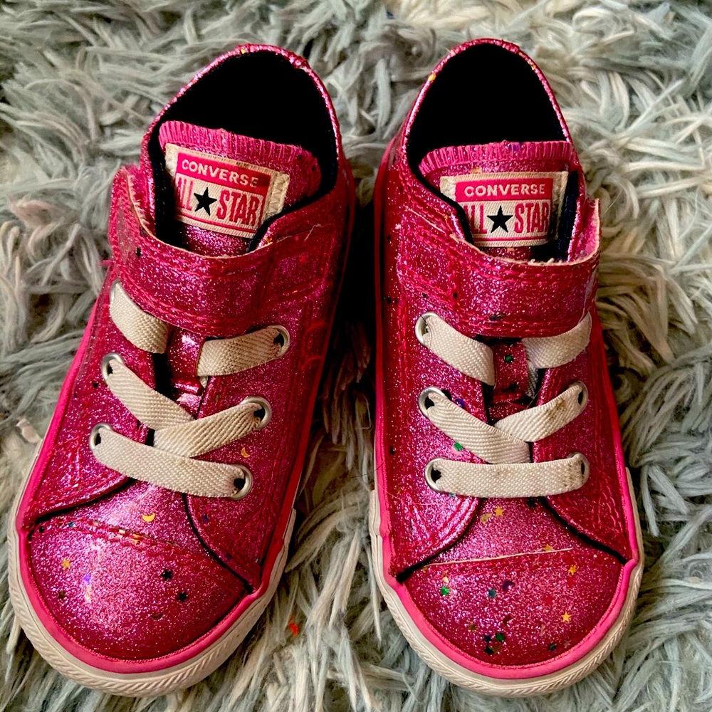 Pink Glitter Converse